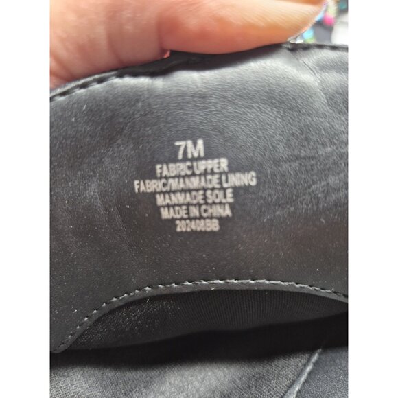 Gianni Bini Women's Boots Size 7 Kaitlin Rhinestone Fringe Denim Cowboy Black - Picture 14 of 14